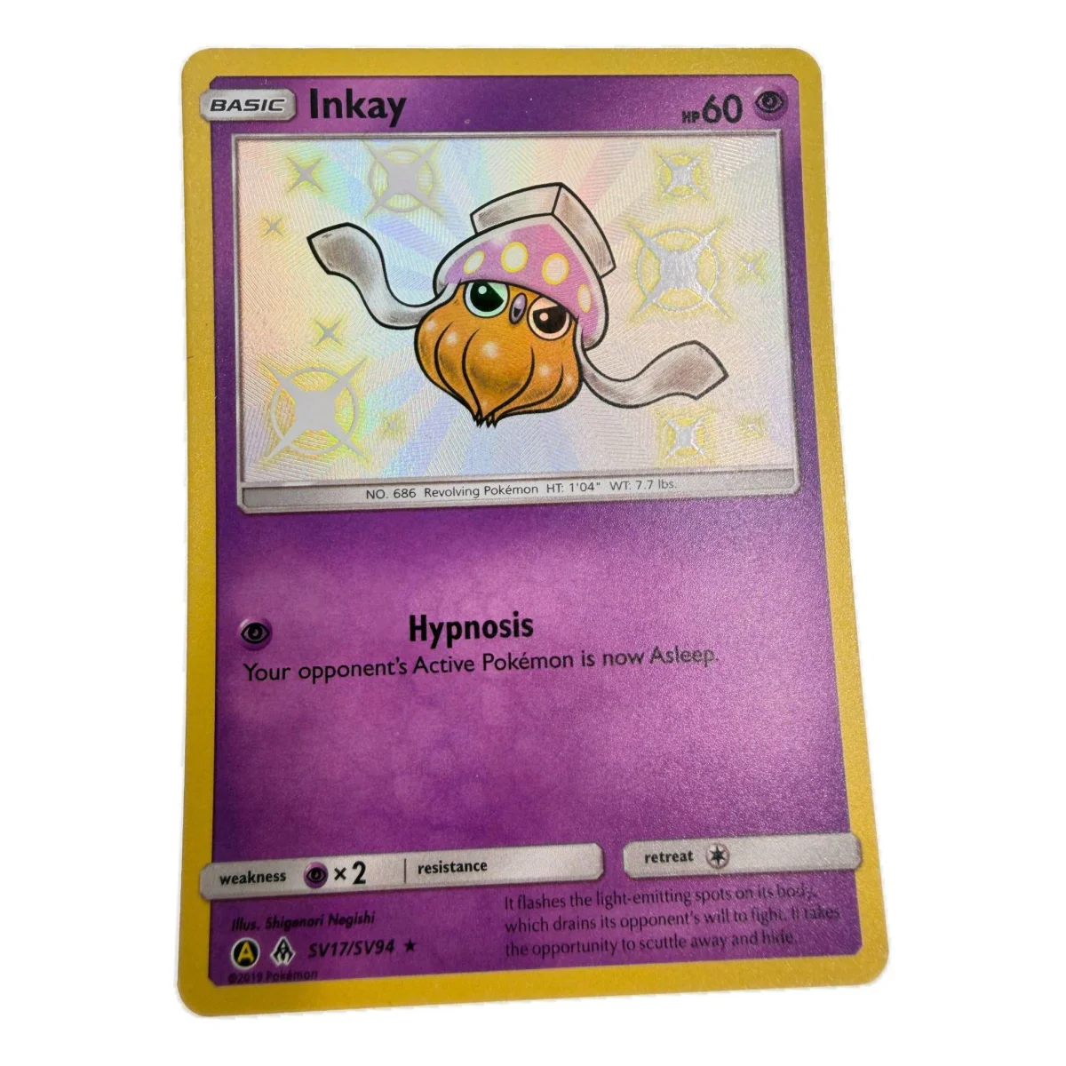 Pokemon Inkay — Hidden Fates Shiny Vault SV17/SV94 (Pokemon Kaarten) — Jednotlivá karta