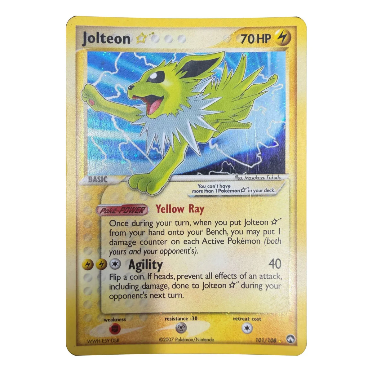 Pokemon Jolteon Gold Star — EX Power Keepers 101/108 (Pokemon Kaarten) — Jednotlivá karta