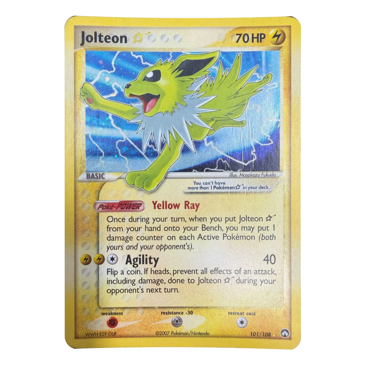 Pokemon Jolteon Gold Star — EX Power Keepers 101/108 (Pokemon Kaarten) — detailní fotografie 1