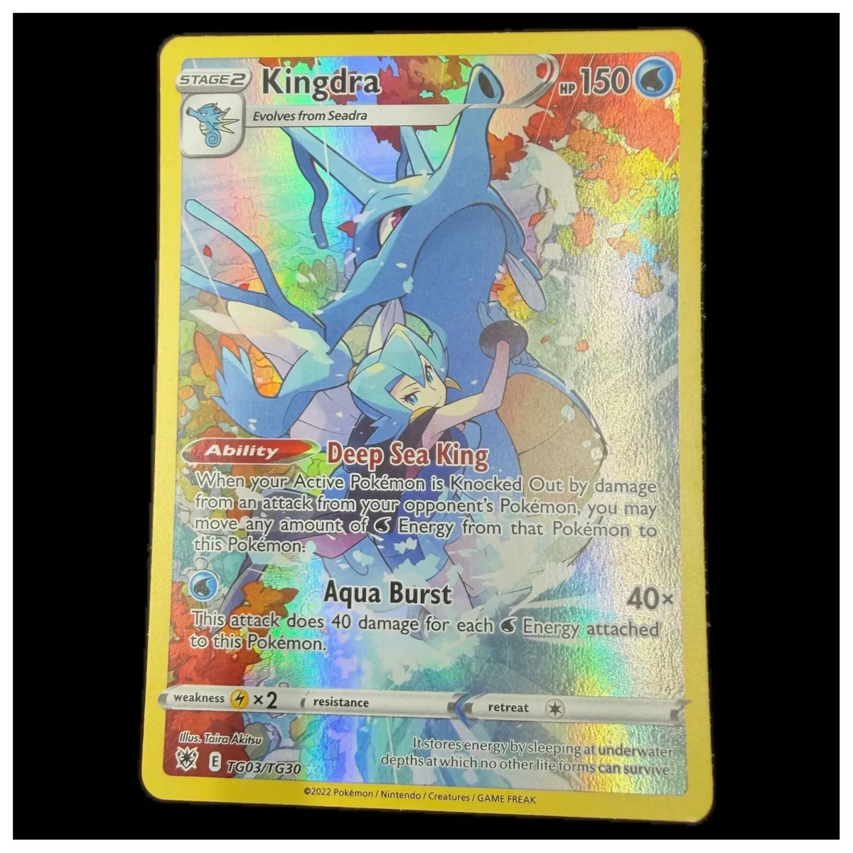 Pokemon Kingdra — Astral Radiance Trainer Gallery TG03/TG30 (Pokemon Kaarten) — Detailfoto 1