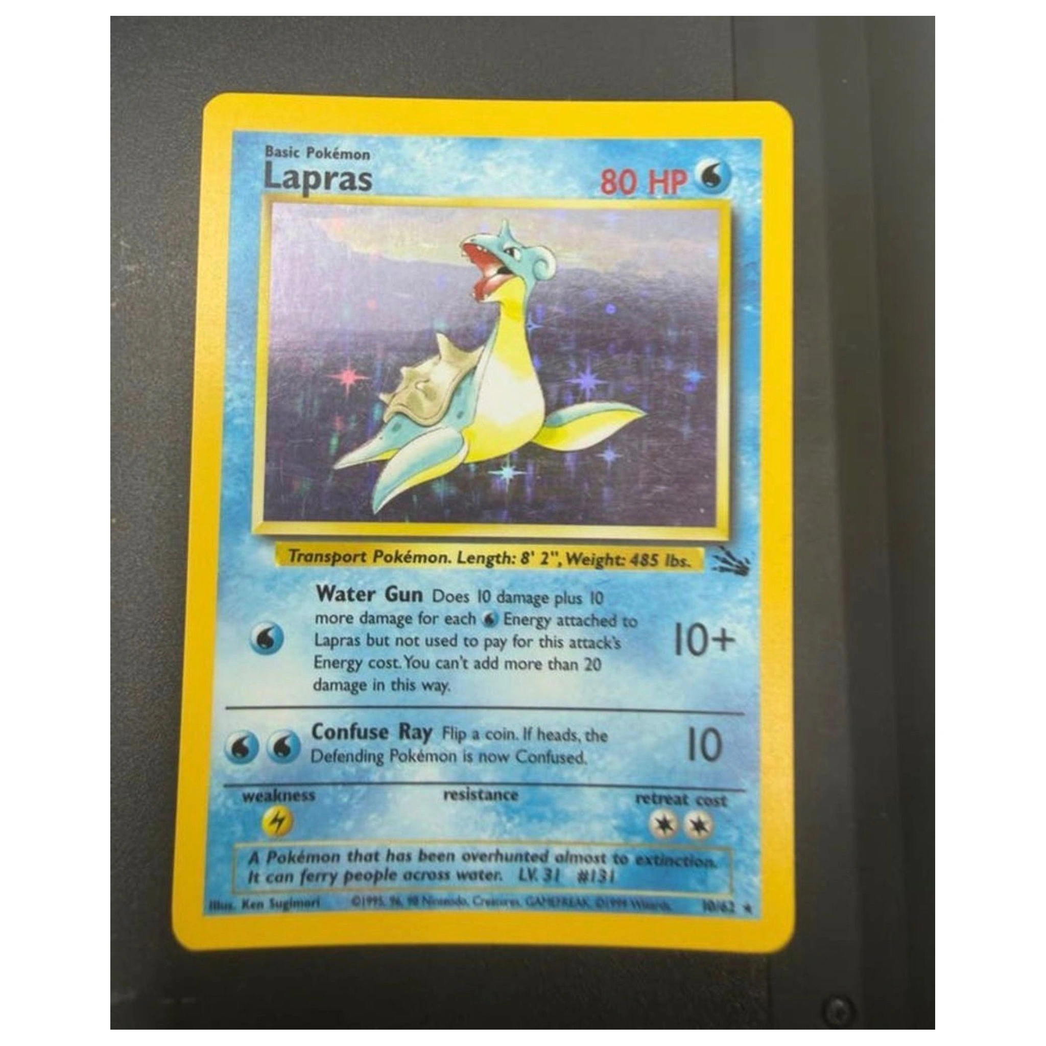 Pokemon Lapras Holo (10/62, Fossil) (Pokemon Kaarten) Losse kaart — Near Mint staat — origineel kopen bij Gameshop Enter