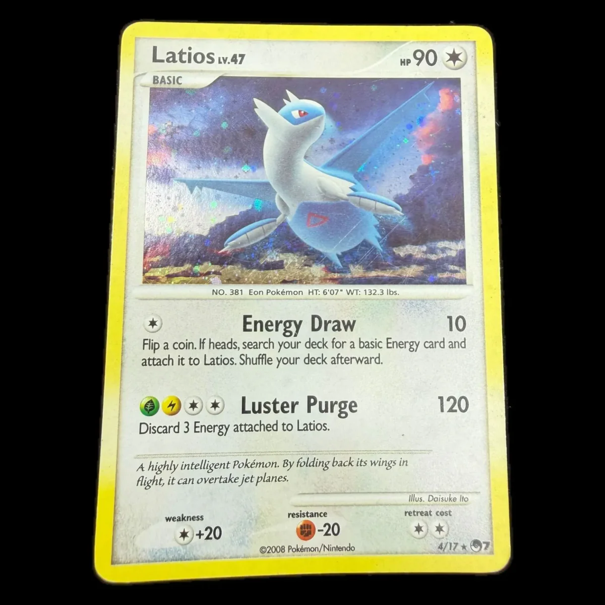 Pokemon Latios Holo — POP Series 7 4/17 Pokemon Kaarten Voorkant — Losse kaart