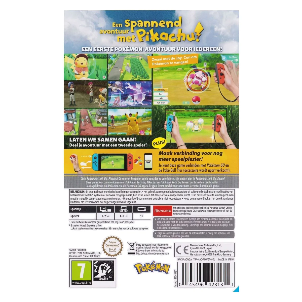 Pokemon Let's Go Pikachu (Nintendo Switch) — face arrière