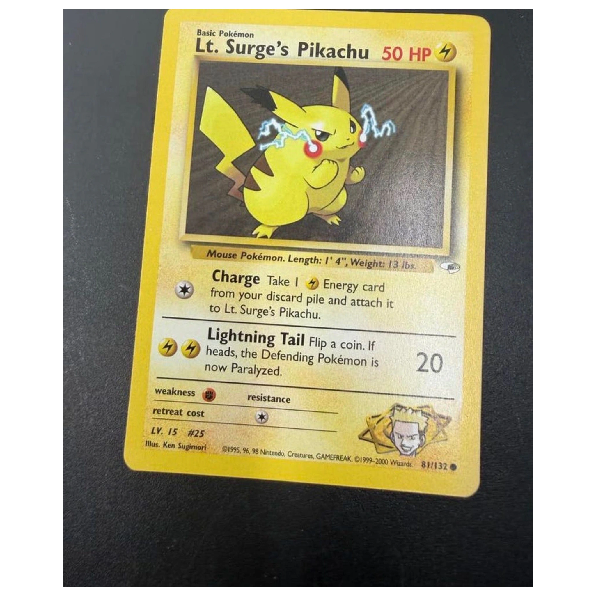 Pokemon Lt. Surge's Pikachu (81/132, Gym Heroes) (Pokemon Kaarten) Losse kaart — Near Mint staat — origineel kopen bij Gameshop Enter