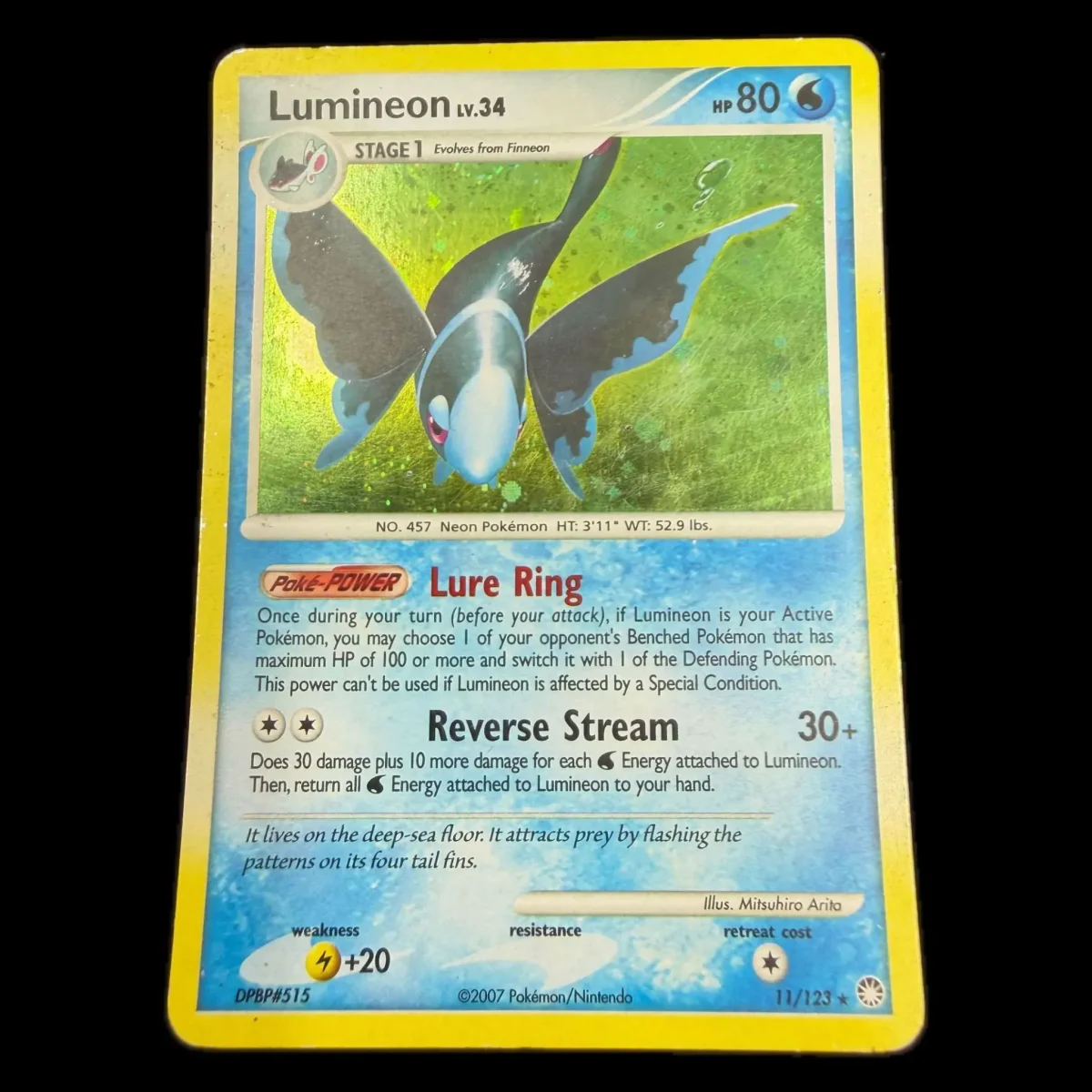 Pokemon Lumineon Holo — Mysterious Treasures 11/123 (Pokemon Kaarten) — Jednotlivá karta