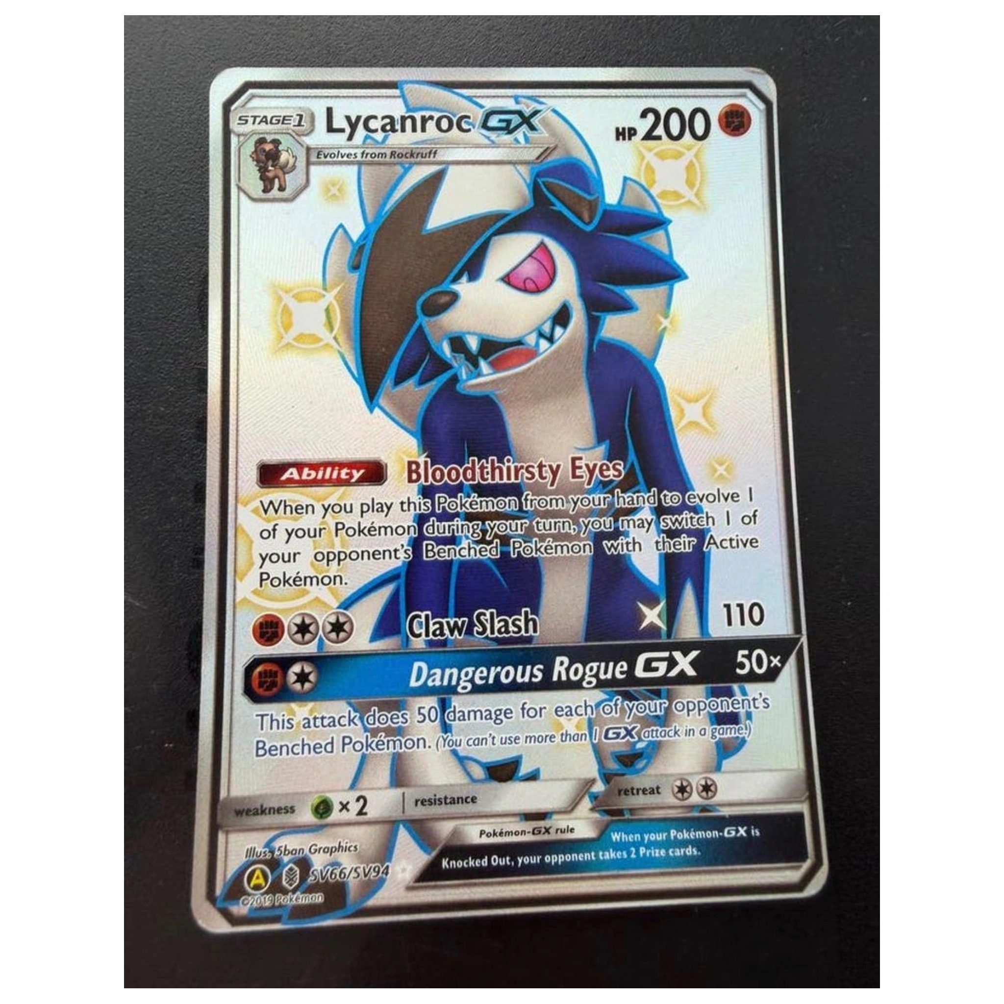Pokemon Lycanroc GX — Hidden Fates Shiny Vault SV66/SV94 (Pokemon Kaarten) Losse kaart — Near Mint staat — origineel kopen bij Gameshop Enter