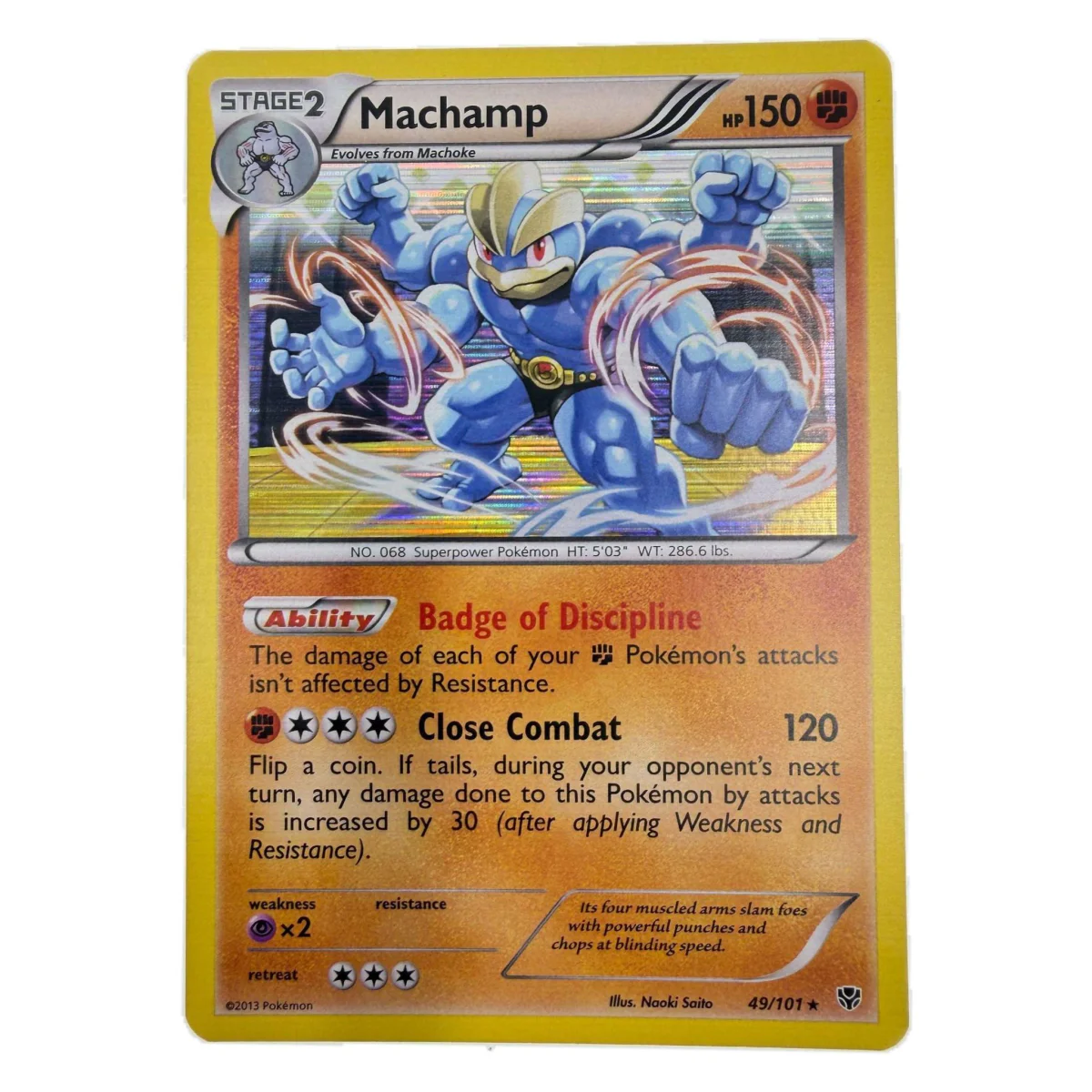 Pokemon Machamp Holo — Plasma Blast 49/101 (Pokemon Kaarten) — Enkelt kort