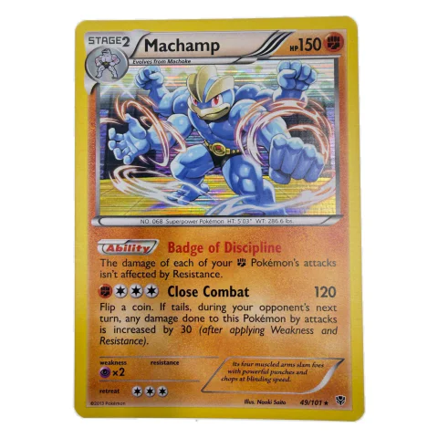 Pokemon Machamp Holo — Plasma Blast 49/101 — Pokémon kortelės
