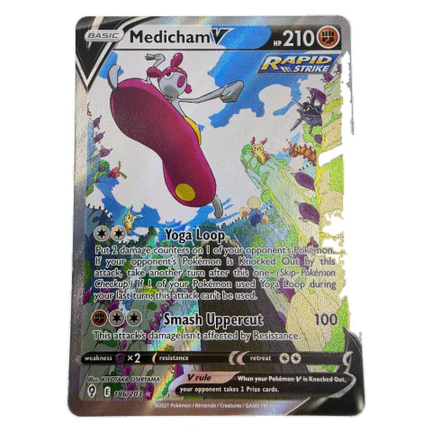 Pokemon Medicham V Alternate Art — Evolving Skies 186/203 — Pokémon kortelės