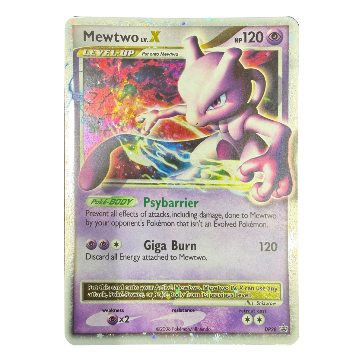 Pokemon Mewtwo LV.X — DP Black Star Promo DP28 (Pokemon Kaarten) — detaljefoto 1