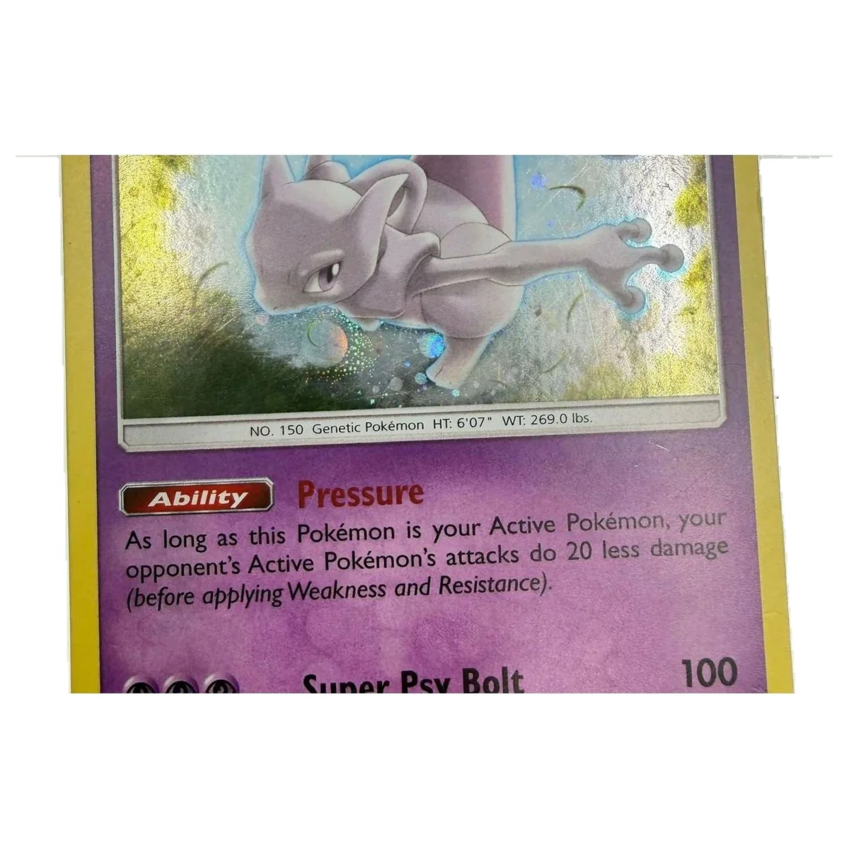 Pokemon Mewtwo — SM Black Star Promo SM77 Pokemon Kaarten Label — Losse kaart