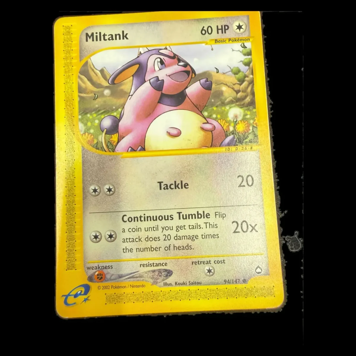 Pokemon Miltank — Aquapolis 94/147 Pokemon Kaarten Voorkant — Losse kaart