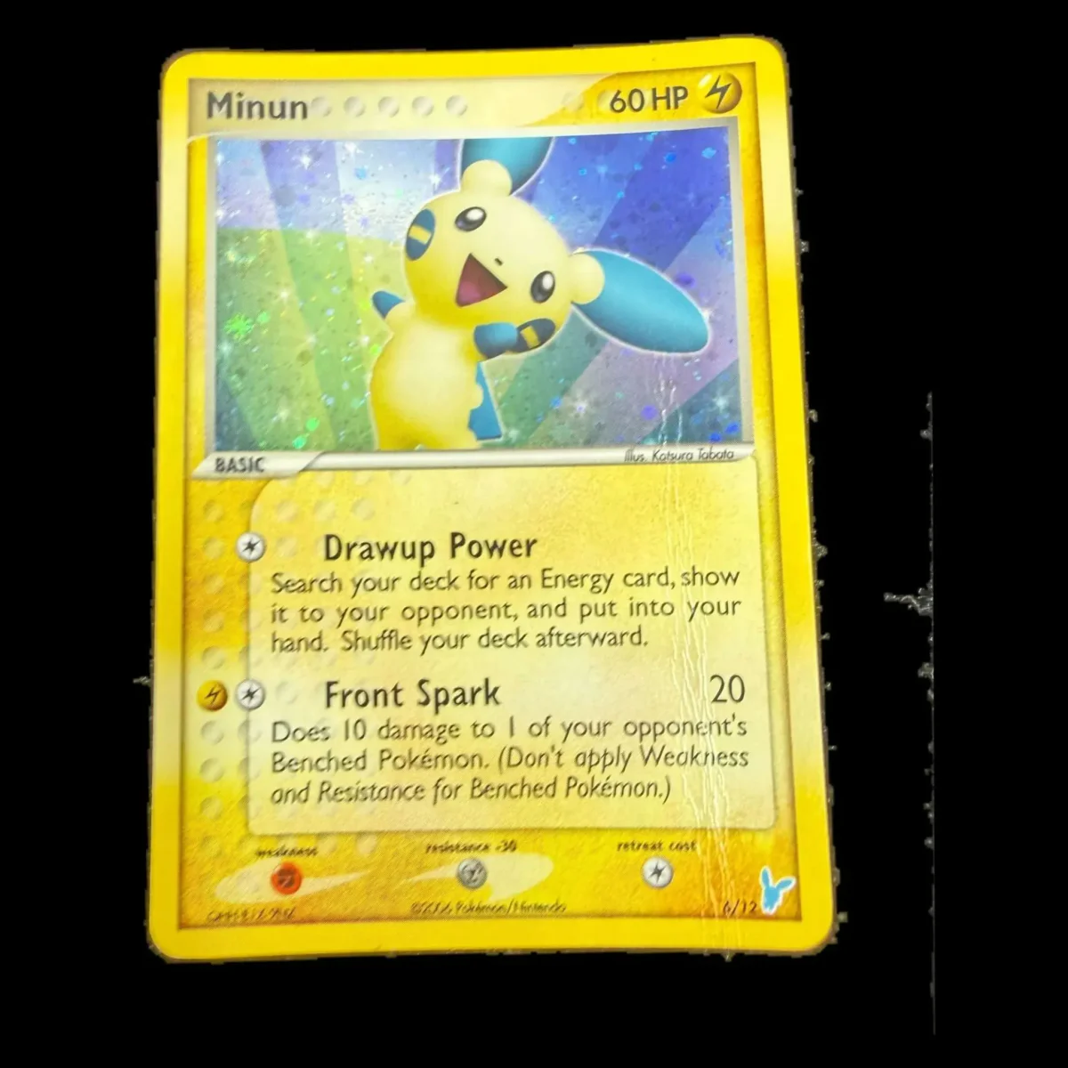 Pokemon Minun Holo — EX Trainer Kit 2 6/12 Pokemon Kaarten Voorkant — Losse kaart