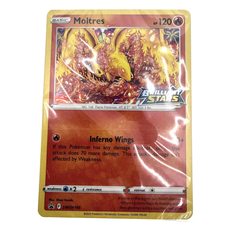 Pokemon Moltres Prerelease Promo — SWSH Black Star Promo SWSH185 (sealed) (Pokemon Kaarten) Sealed — origineel kopen bij Gameshop Enter
