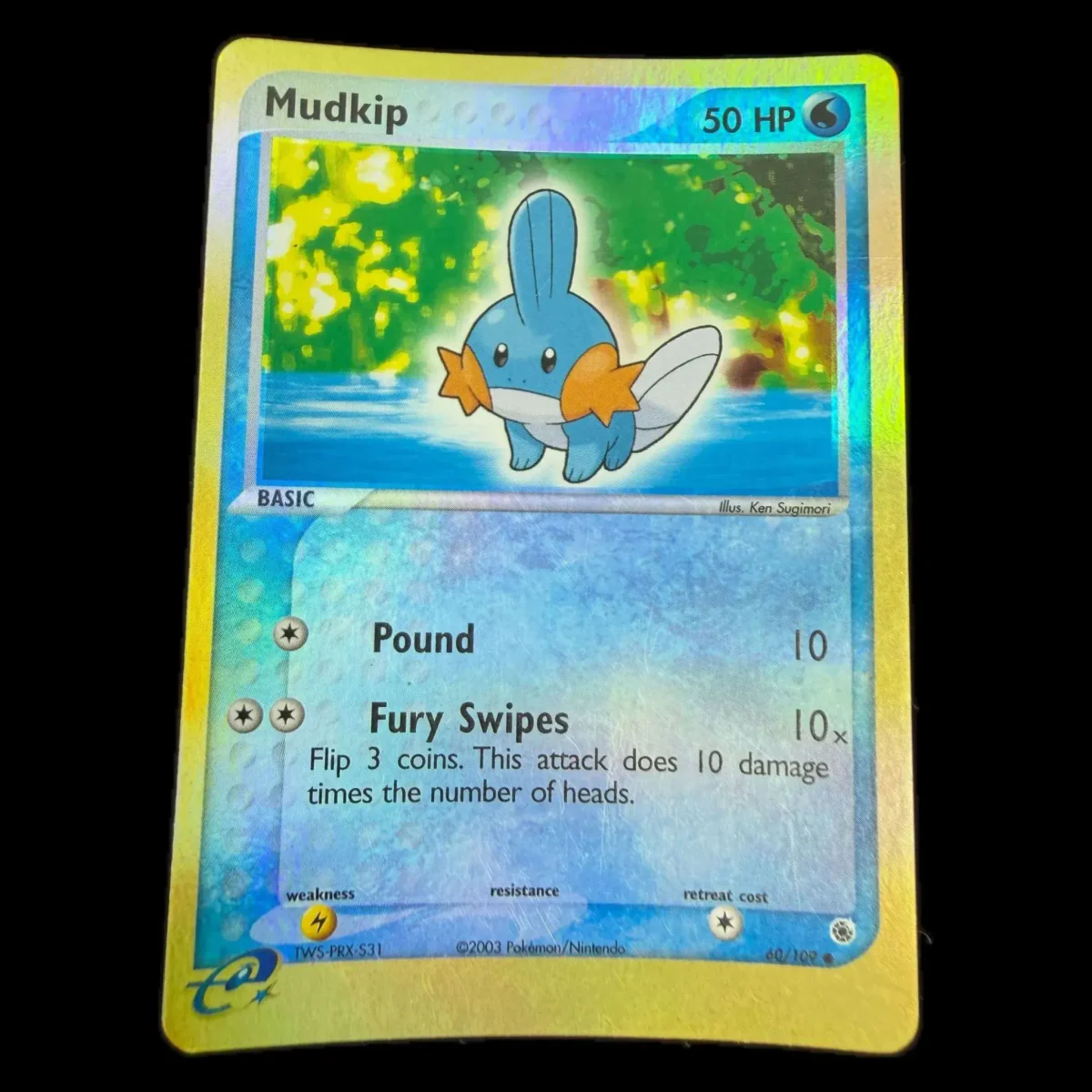 Pokemon Mudkip Reverse Holo — EX Ruby & Sapphire 60/109 (Pokemon Kaarten) — Единична карта