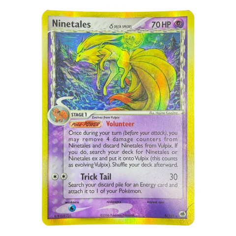 Pokemon Ninetales Delta Species Holo — EX Dragon Frontiers 8/101 — Pokémon-Karten