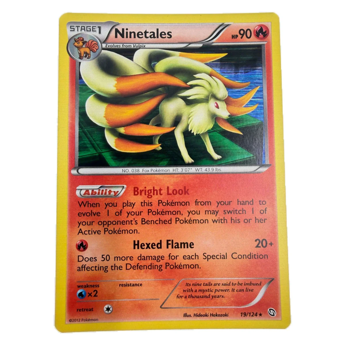 Pokemon Ninetales Holo — Dragons Exalted 19/124 (Pokemon Kaarten) — Enkelt kort