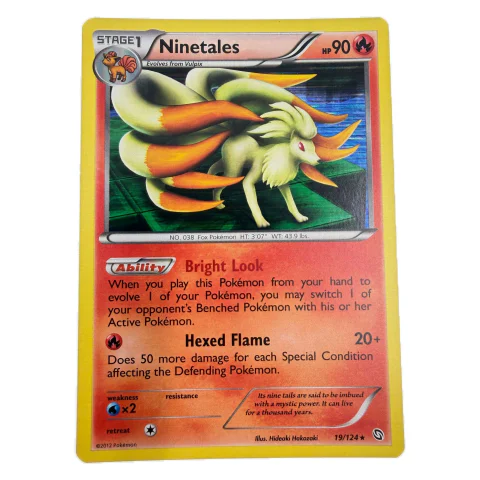 Pokemon Ninetales Holo — Dragons Exalted 19/124 — Pokémon kortelės