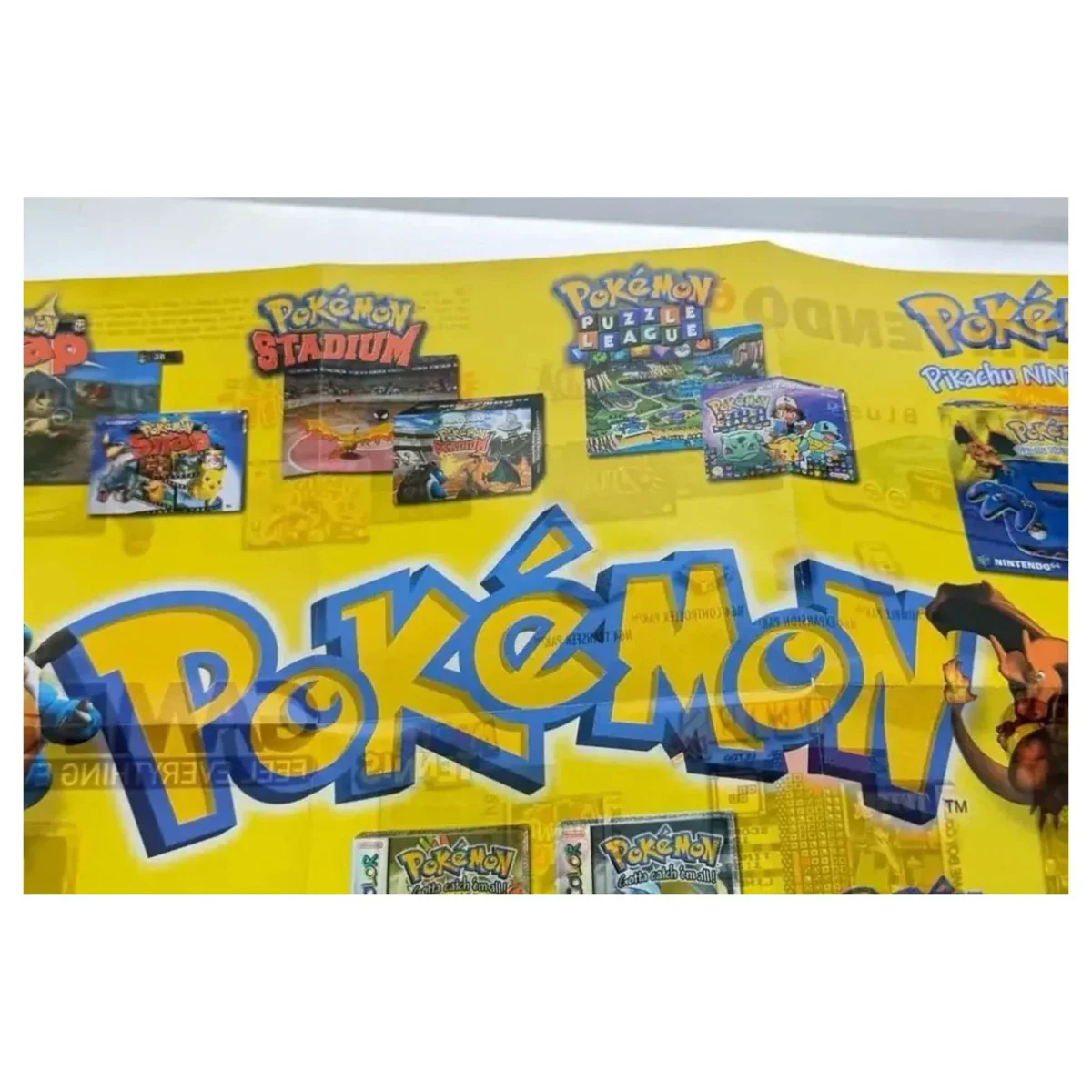 Pokemon — originele promo-poster (GB/GBC/N64) Game Boy / Color Label — Los accessoire
