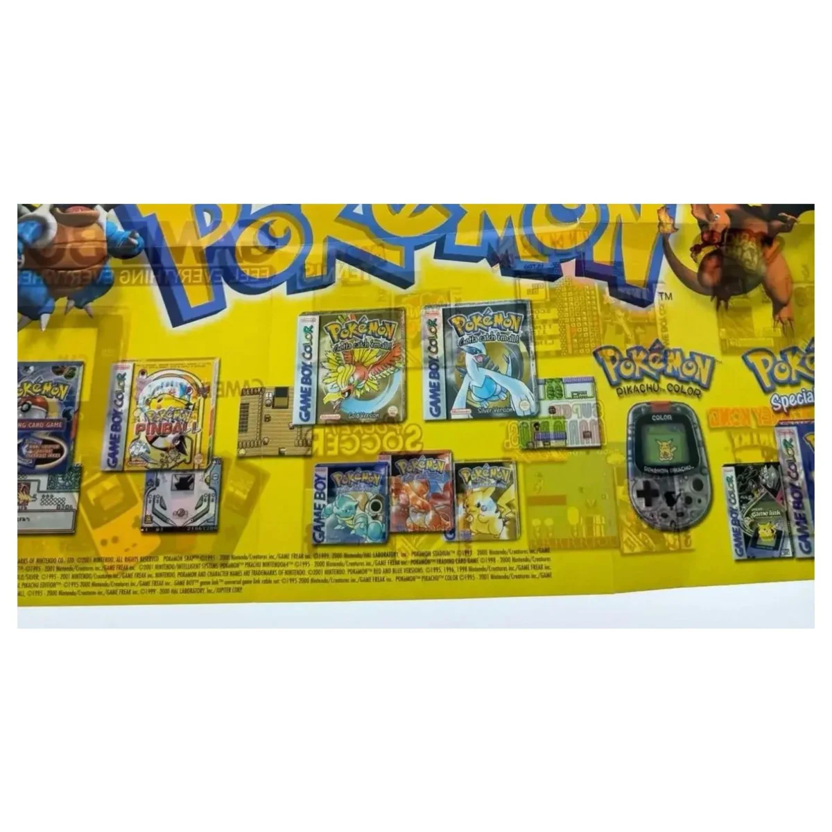 Pokemon — originele promo-poster (GB/GBC/N64) Game Boy / Color Binnenkant — Los accessoire