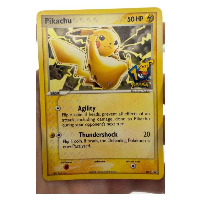 Pokemon Pikachu 10th Anniversary — Nintendo Black Star Promo 012 — Pokemon Kaarten