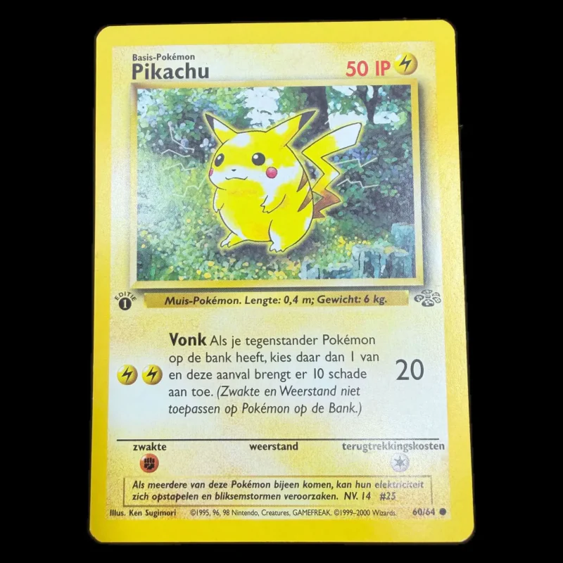 Pokemon Pikachu 1st Edition (Nederlands) — Jungle 60/64 (Pokemon Kaarten) Losse kaart — origineel kopen bij Gameshop Enter