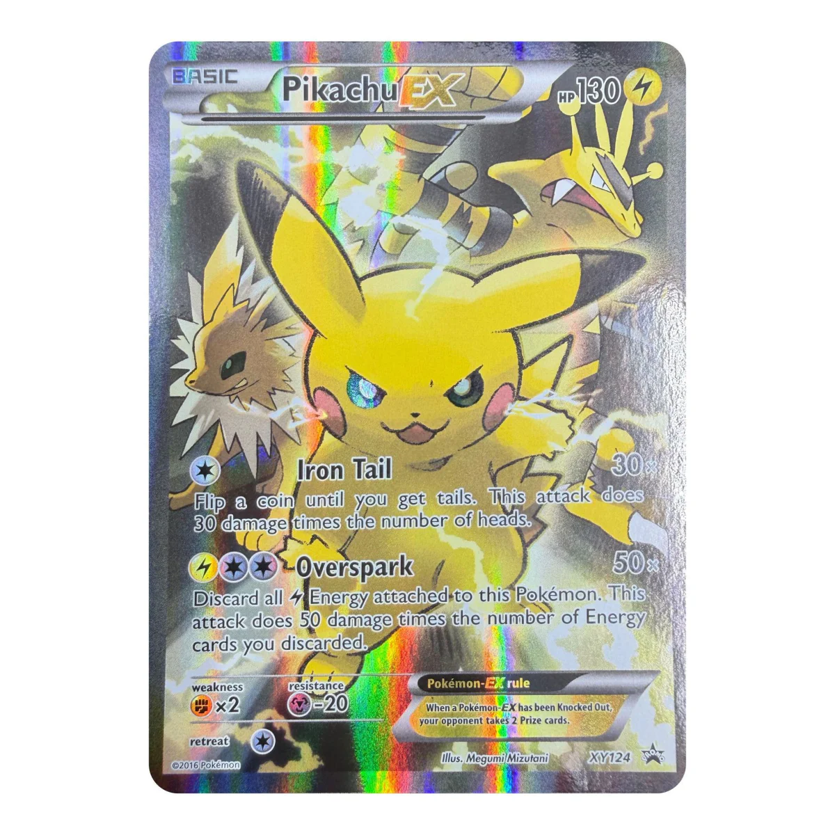 Pokemon Pikachu EX Full Art — XY Black Star Promo XY124 (Pokemon Kaarten) — Enkelt kort