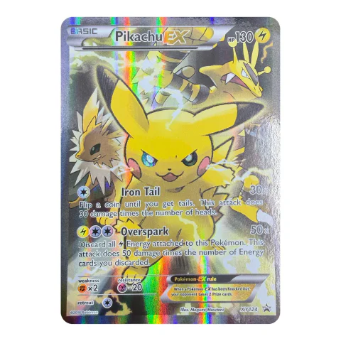 Pokemon Pikachu EX Full Art — XY Black Star Promo XY124 — Pokémon-Karten