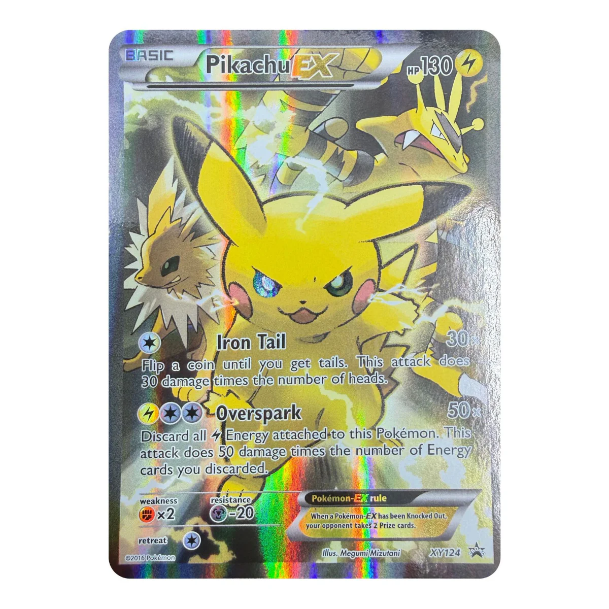 Pokemon Pikachu EX Full Art — XY Black Star Promo XY124 (Pokemon Kaarten) — detaljefoto 1