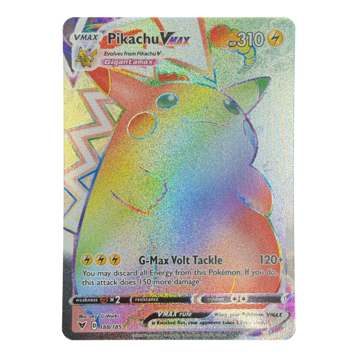 Pokemon Pikachu VMAX — Vivid Voltage 188/185 (Pokemon Kaarten) — detaljefoto 1