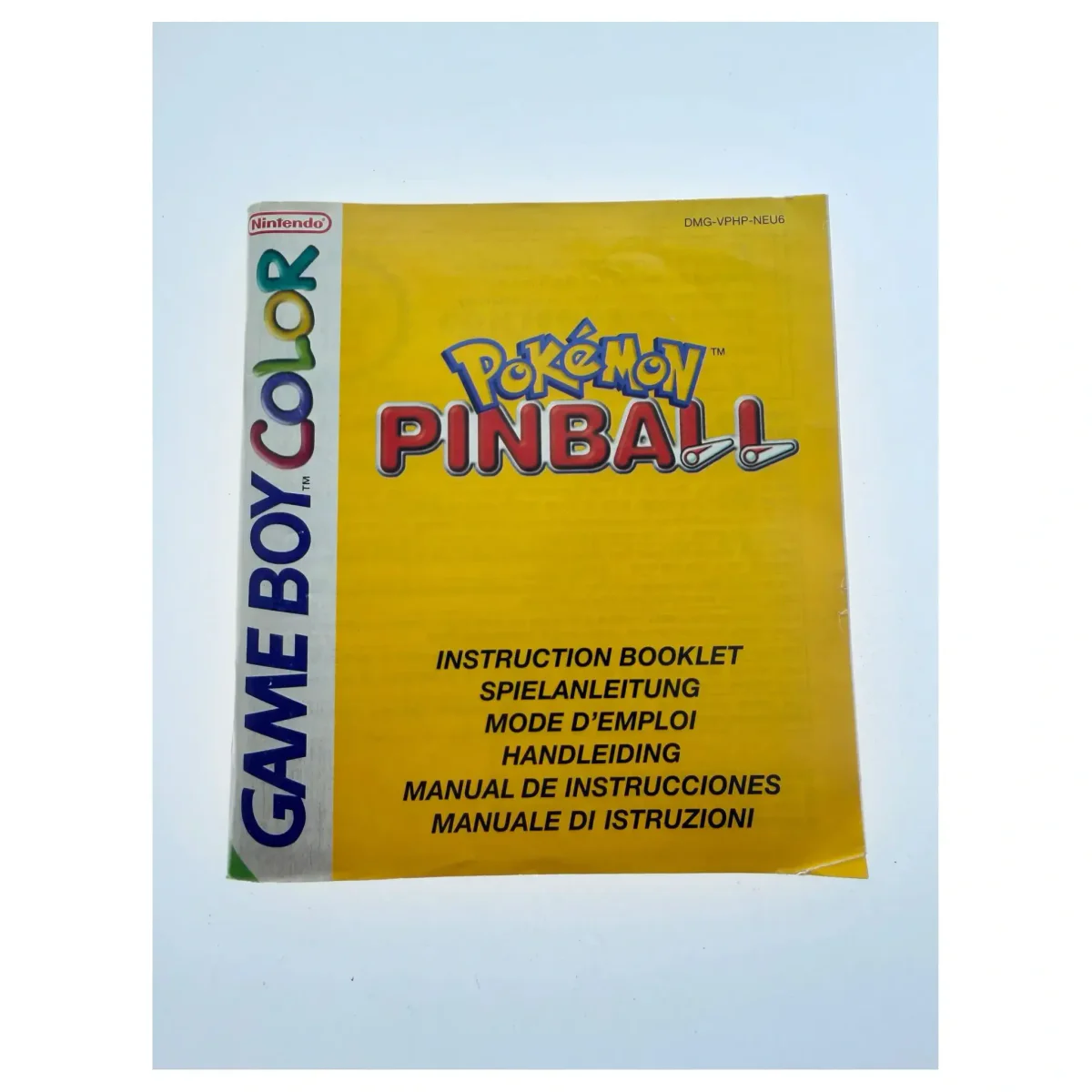 Pokemon Pinball — originele handleiding Game Boy / Color Voorkant — Met handleiding