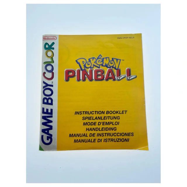 Pokemon Pinball — original manual — Game Boy / Color
