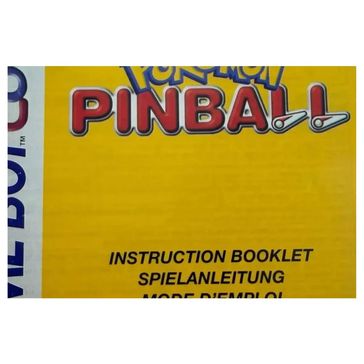 Pokemon Pinball — originele handleiding Game Boy / Color Label — Met handleiding