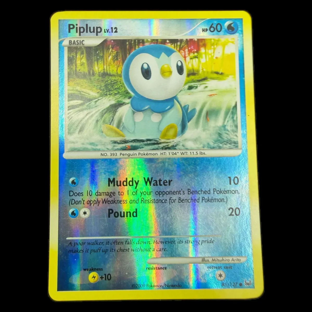 Pokemon Piplup Reverse Holo — Platinum 85/127 Pokemon Kaarten Voorkant — Losse kaart