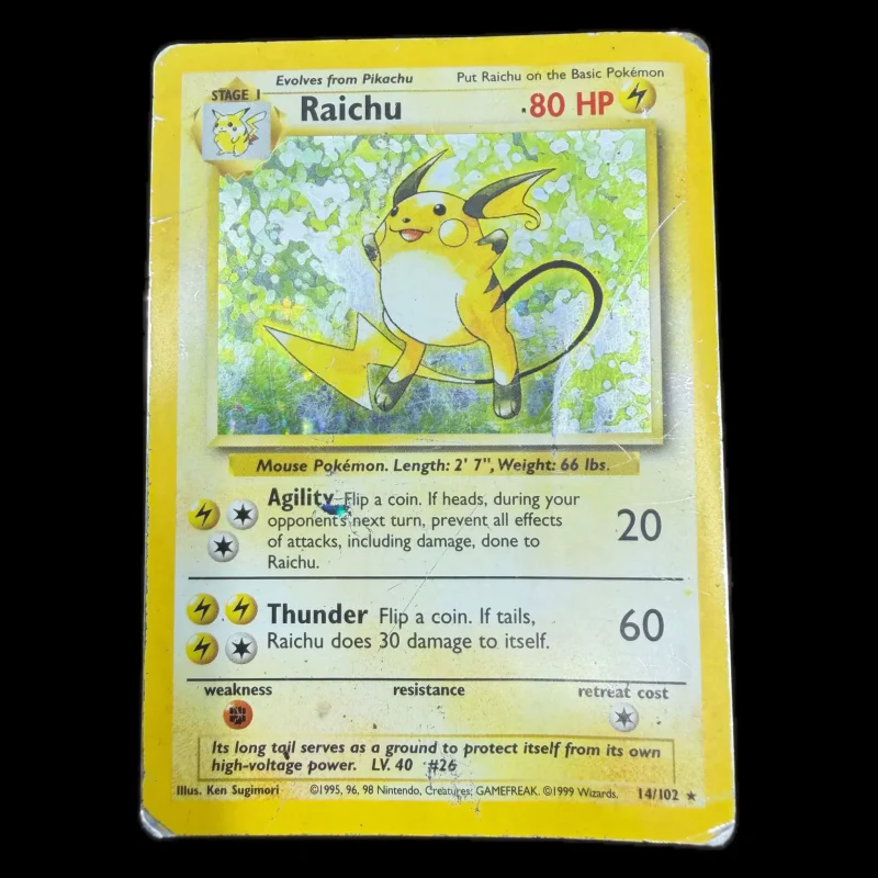 Pokemon Raichu Holo — Base Set 14/102 (Pokemon Kaarten) Losse kaart — origineel kopen bij Gameshop Enter