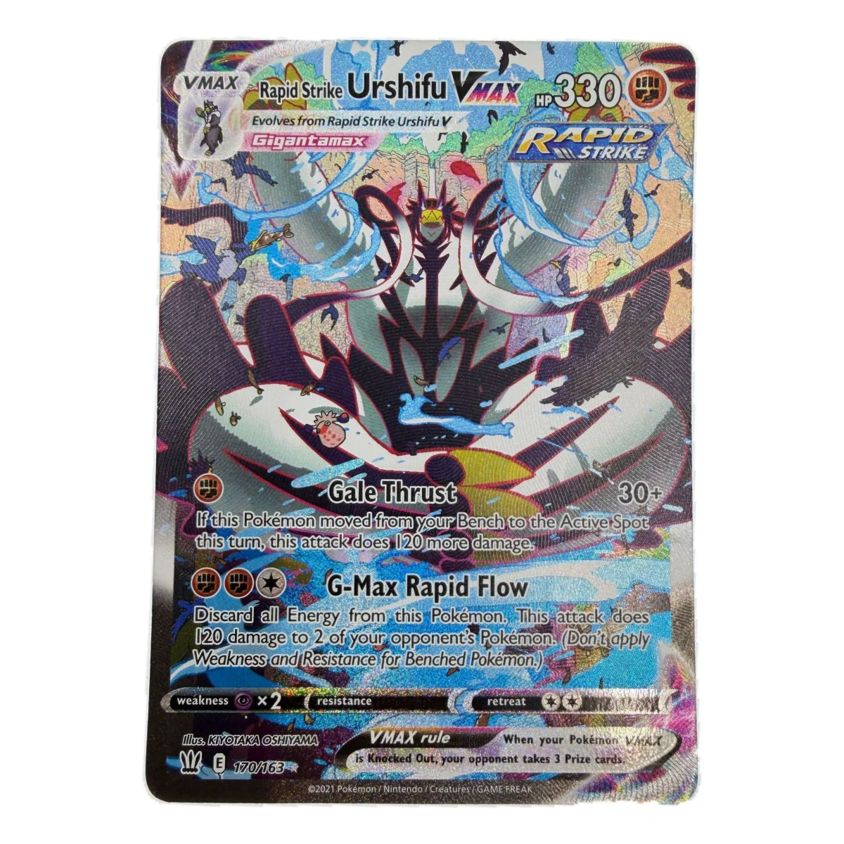 Pokemon Rapid Strike Urshifu VMAX Alternate Art — Battle Styles 170/163 (Pokemon Kaarten) — Einzelkarte