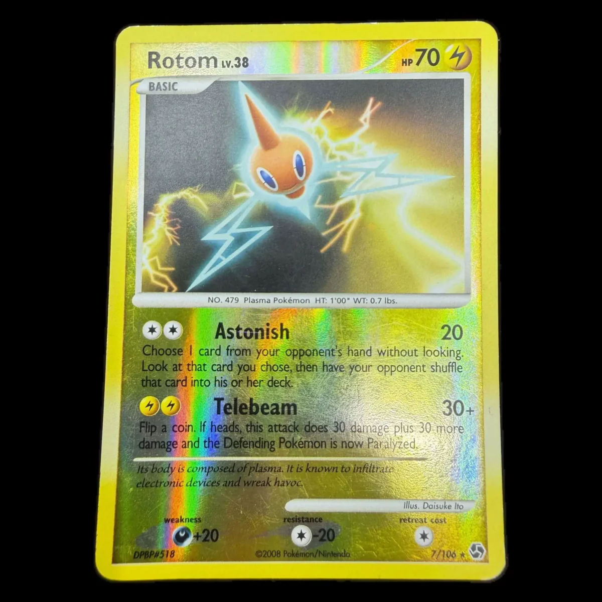 Pokemon Rotom Reverse Holo — Great Encounters 7/106 (Pokemon Kaarten) — Jednotlivá karta