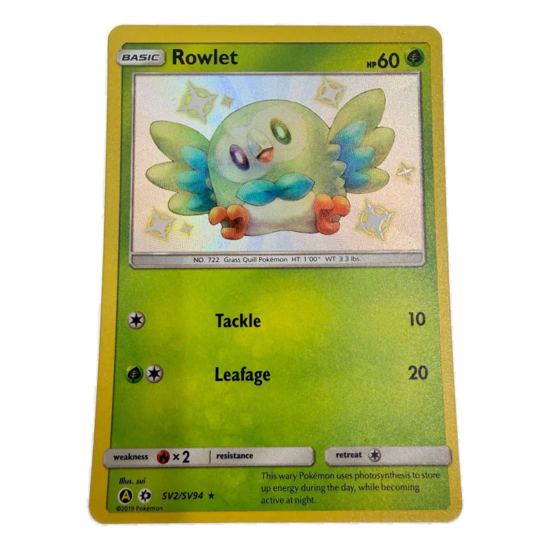 Pokemon Rowlet — Hidden Fates Shiny Vault SV2/SV94 (Pokemon Kaarten) Losse kaart — origineel kopen bij Gameshop Enter
