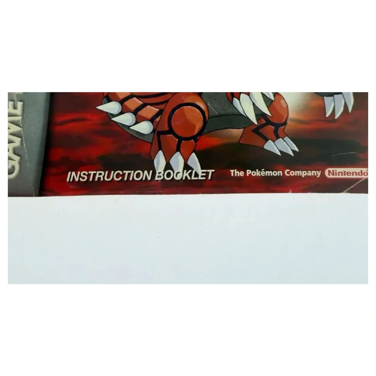 Pokemon Ruby — originele handleiding Game Boy Advance Binnenkant — Met handleiding