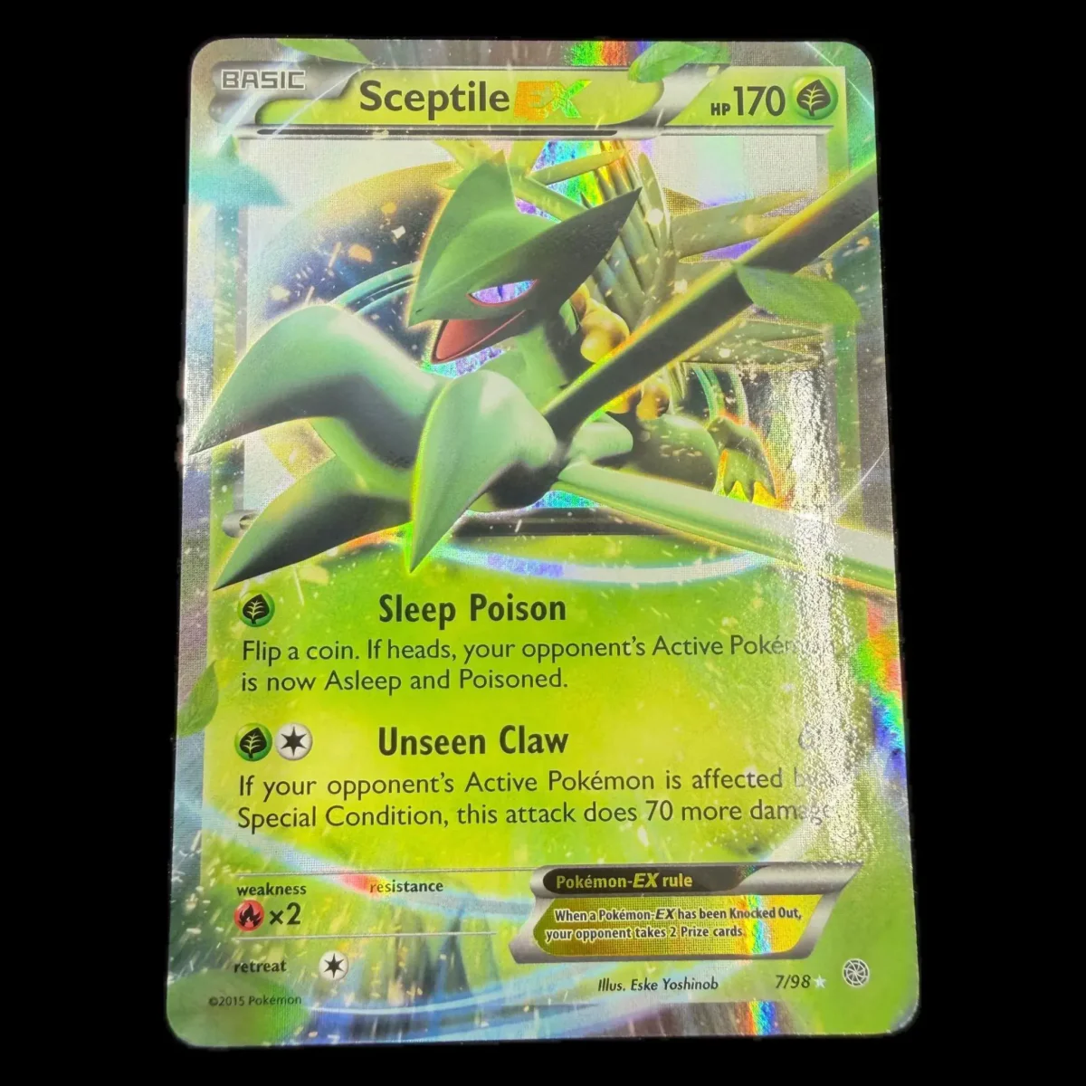Pokemon Sceptile EX — Ancient Origins 7/98 Pokemon Kaarten Voorkant — Losse kaart
