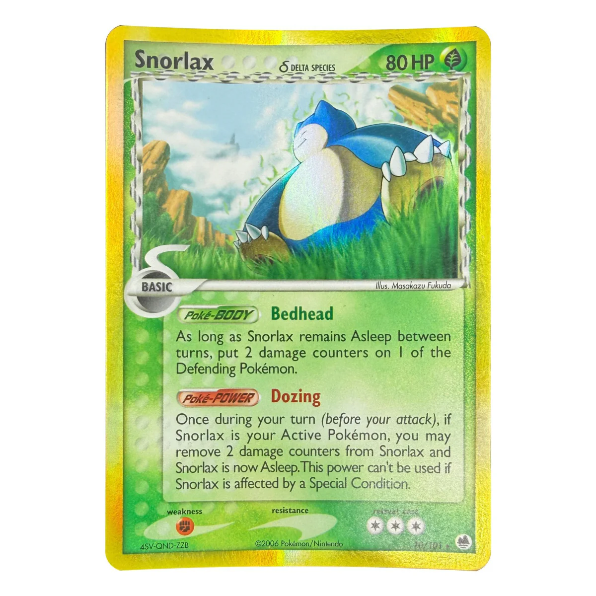 Pokemon Snorlax Delta Species Holo — EX Dragon Frontiers 10/101 (Pokemon Kaarten) — детайлна снимка 1