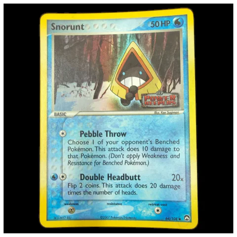 Pokemon Snorunt Reverse Holo (Stamped) — EX Power Keepers 64/108 (Excellent) — Pokémon-Karten