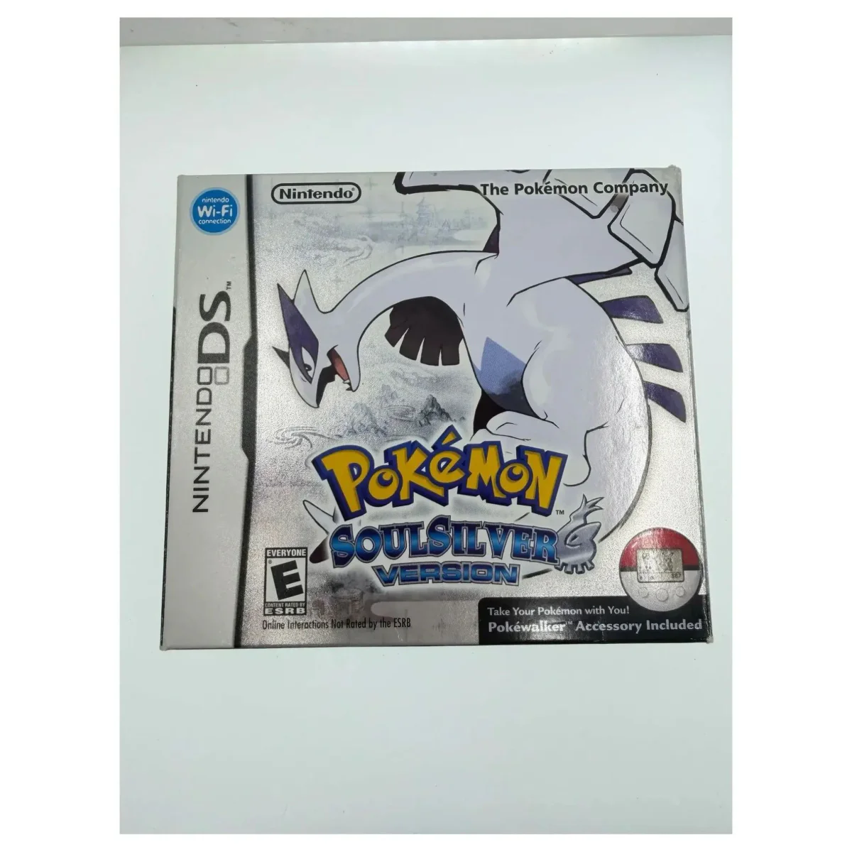 Pokemon SoulSilver + Pokewalker (USA) Nintendo DS Voorkant — Game in doos met handleiding