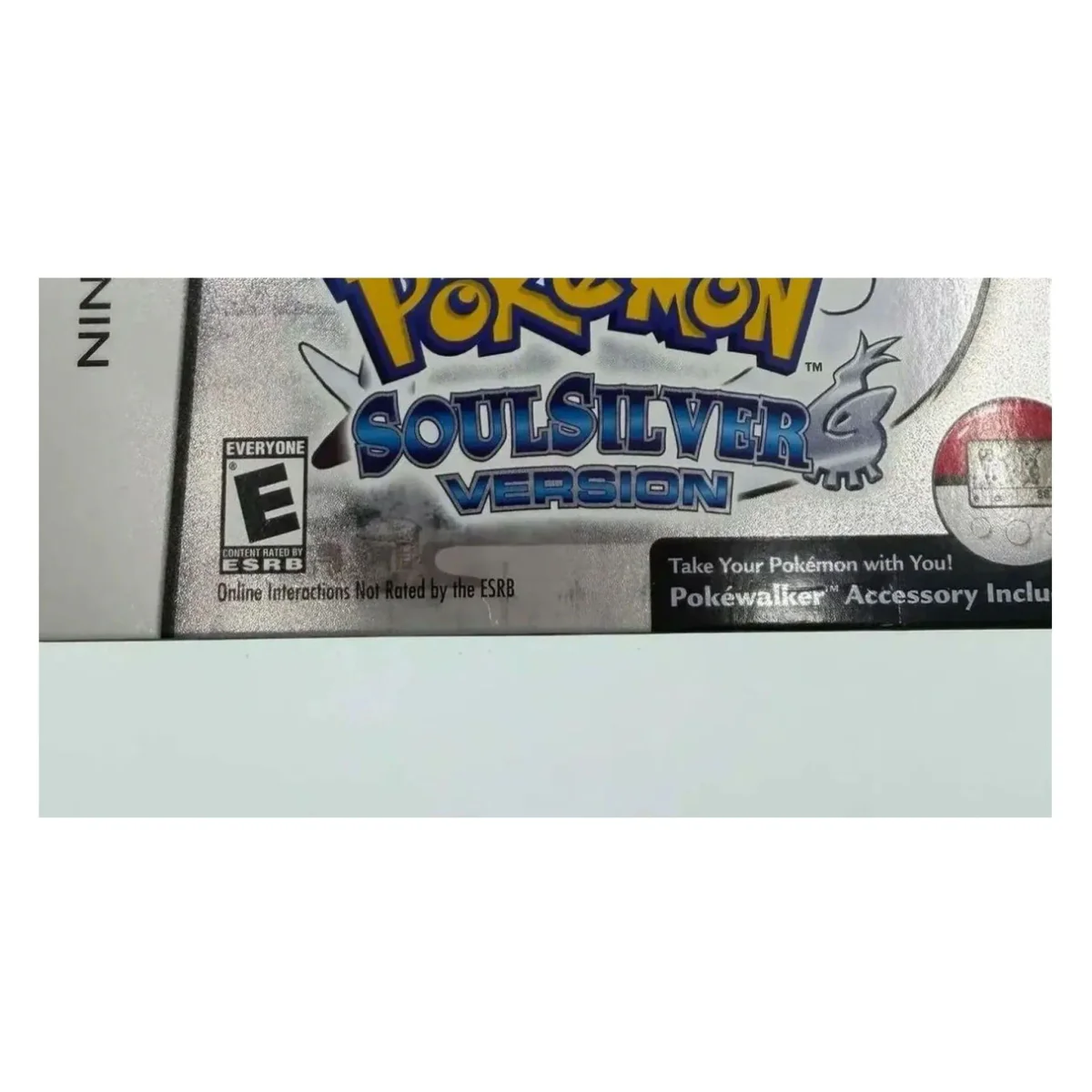 Pokemon SoulSilver + Pokewalker (USA) Nintendo DS Binnenkant — Game in doos met handleiding