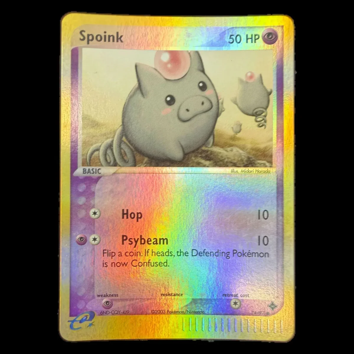 Pokemon Spoink Reverse Holo — EX Dragon 74/97 (Pokemon Kaarten) — Enkelt kort