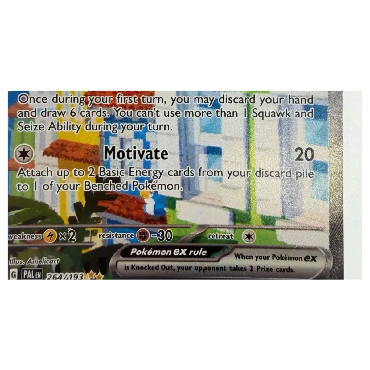Pokemon Squawkabilly ex — Paldea Evolved 264/193 (Pokemon Kaarten) — foto di dettaglio 3
