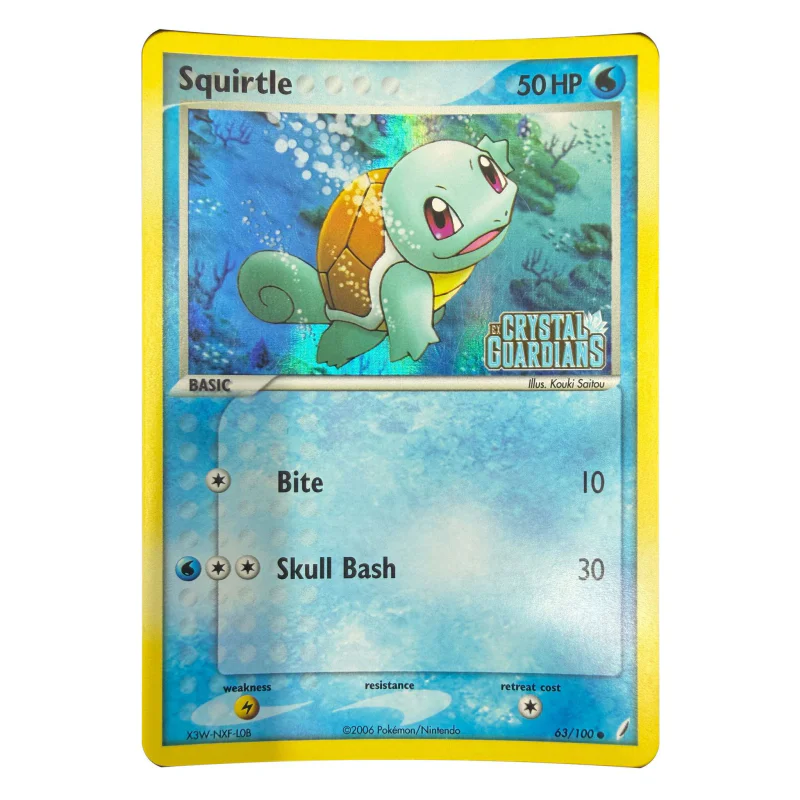 Pokemon Squirtle Reverse Holo (Stamped) — EX Crystal Guardians 63/100 (Pokemon Kaarten) Losse kaart — origineel kopen bij Gameshop Enter