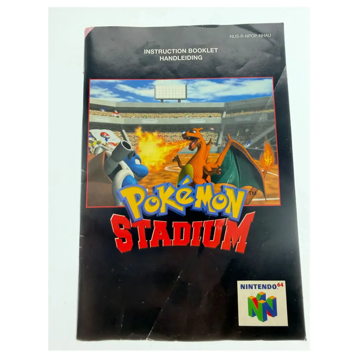 Pokemon Stadium — originele handleiding Nintendo 64 Voorkant — Met handleiding