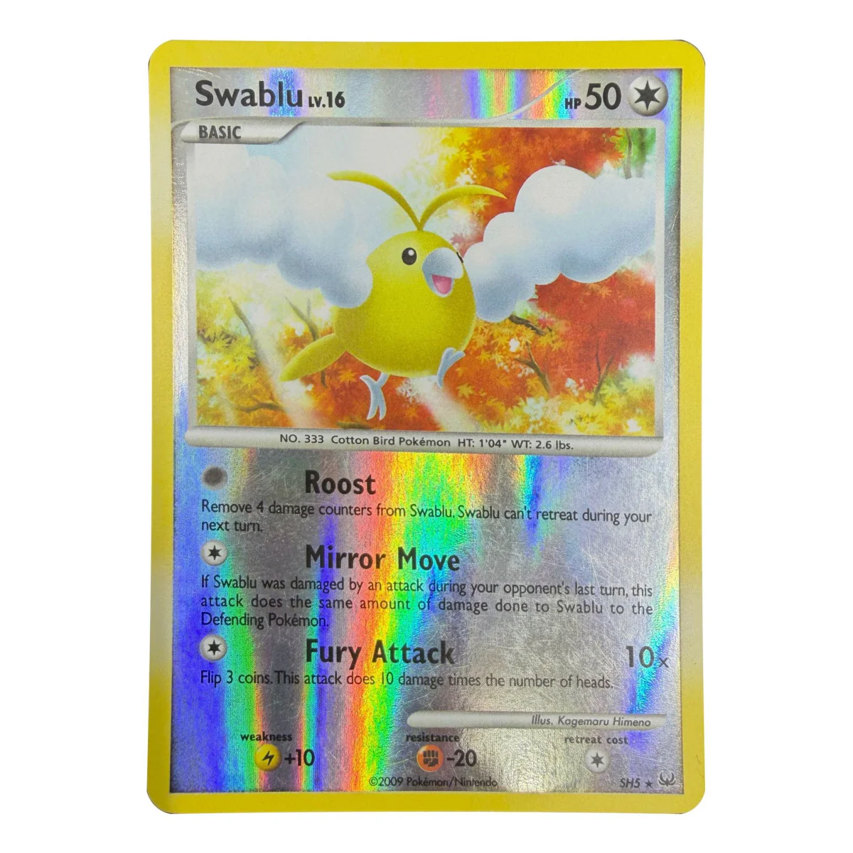 Pokemon Swablu Shiny — Platinum SH5 (Pokemon Kaarten) — Einzelkarte