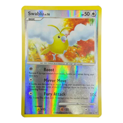 Pokemon Swablu Shiny — Platinum SH5 — Pokémon-Karten